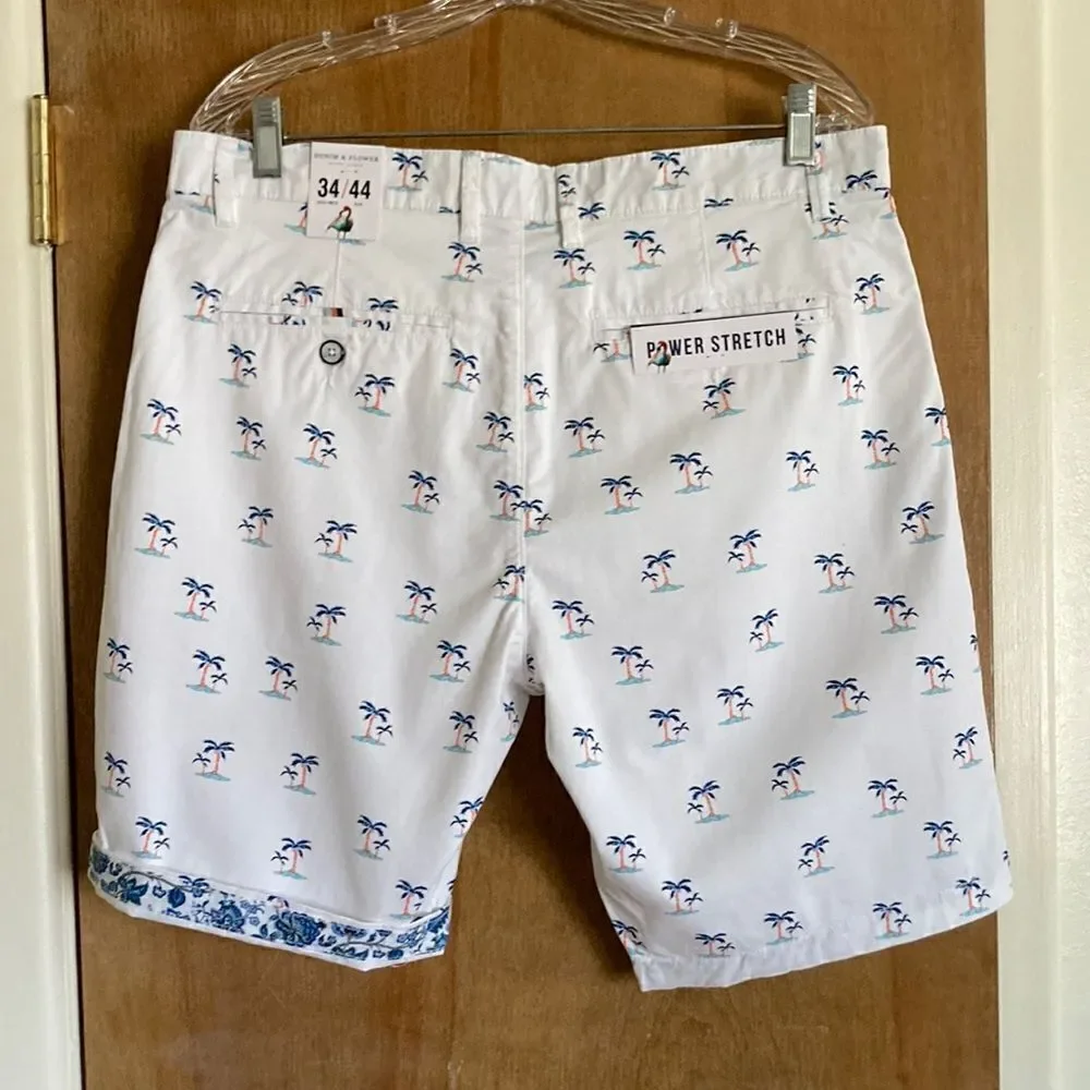 1 LEFT! Size 38-Denim & Flower Power Stretch Shorts
